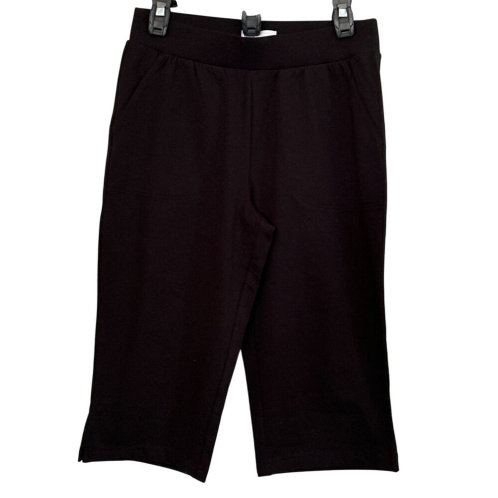 Croft & Barrow Womens Black Skimmer Pants S Cotton Blend Everyday Comfortable